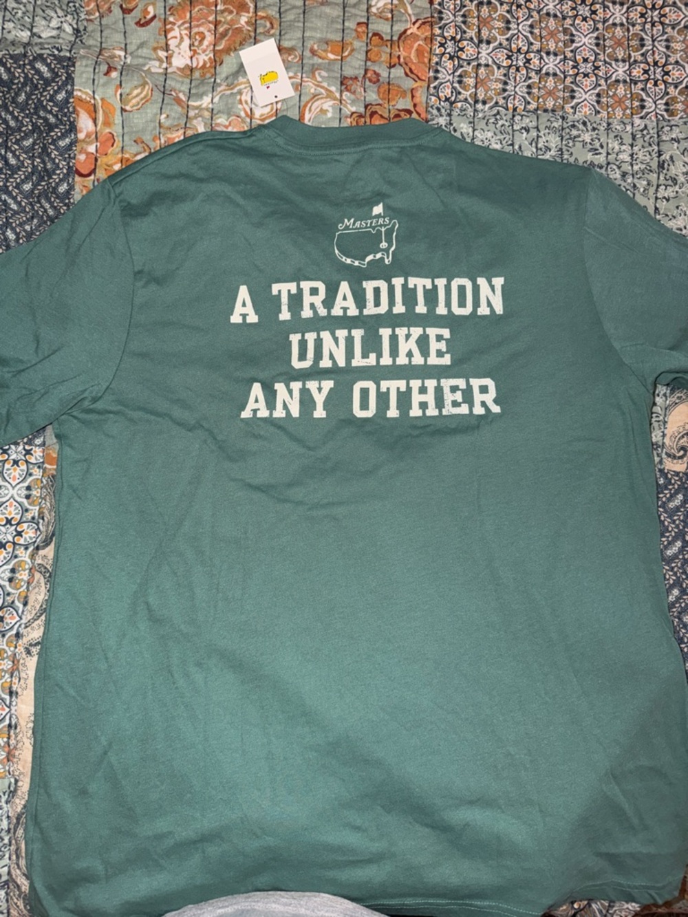 Masters Short Sleeve Crewneck Tee in Teal Green with Small White Logo - Picture 2 of 2